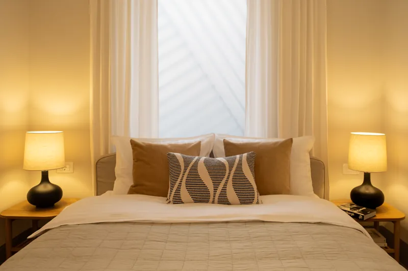 Bedroom in the evening